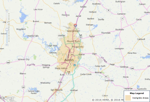 Austin Texas USDA Eligibility Map