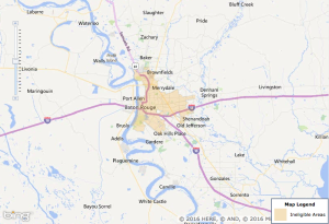 Baton Rouge USDA Zone Map 
