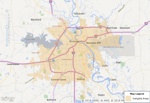 Shreveport USDA Map - 2
